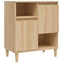 Berkfield Home Sideboards 3 pcs Sonoma Oak 60x35x70 cm Engineered Wood in Brown - Size: 60 x 35 x 70 cm - thumbnail 5