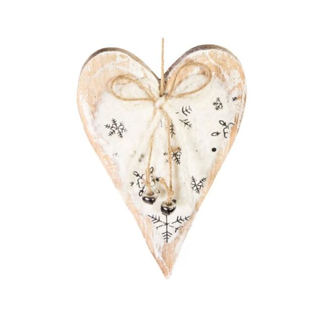 Premier Wood Heart Christmas Dration in Gold - image 1