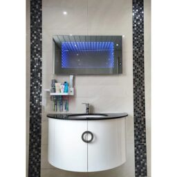 MANTRARAJ Wall-Mounted Toothbrush Holder & Automatic Toothpaste Dispenser Soap Holder 3 Cups in White - thumbnail 3