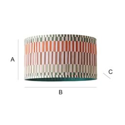 ValueLights Rae Pleated Stripe Neutral Drum Easy Fit Ceiling Light Lamp Shade in Natural - Size: Large - thumbnail 7
