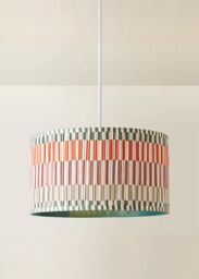 ValueLights Rae Pleated Stripe Neutral Drum Easy Fit Ceiling Light Lamp Shade in Natural - Size: Large - thumbnail 2