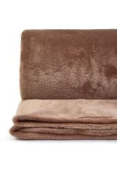 New Edge Blinds Plush Collection Flannel Fleece Super Soft Throw in Brown - Size: 127 cm x 152 cm - thumbnail 3