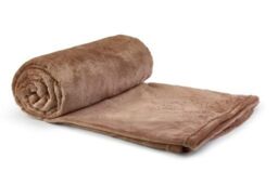 New Edge Blinds Plush Collection Flannel Fleece Super Soft Throw in Brown - Size: 127 cm x 152 cm - thumbnail 2