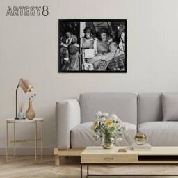 "Artery8 War WWII USA Paratroopers D Day 1944 Framed Canvas Wall Art Print in Grey - Size: W12"" x H16""" - thumbnail 3