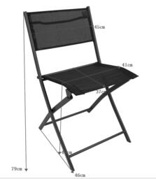 VCM 4-piece garden chair Folding chair Sumila in Turquoise - thumbnail 6