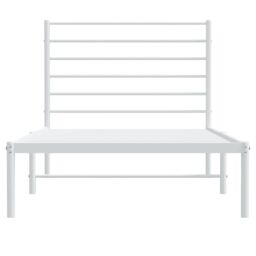 Berkfield Home Metal Bed Frame with Headboard White 80x200 cm - thumbnail 6