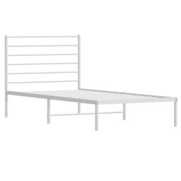 Berkfield Home Metal Bed Frame with Headboard White 80x200 cm - thumbnail 5