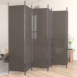 Berkfield Home 6-Panel Room Divider Anthracite 300x220 cm Fabric in Black