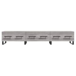 Berkfield Home TV Cabinet Grey Sonoma 150x36x30 cm Engineered Wood - Size: 150 x 36 x 30 cm - thumbnail 5
