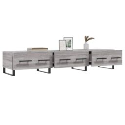 Berkfield Home TV Cabinet Grey Sonoma 150x36x30 cm Engineered Wood - Size: 150 x 36 x 30 cm - thumbnail 4