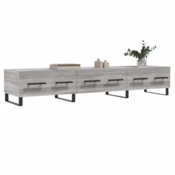 Berkfield Home TV Cabinet Grey Sonoma 150x36x30 cm Engineered Wood - Size: 150 x 36 x 30 cm - thumbnail 3