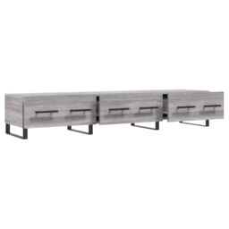 Berkfield Home TV Cabinet Grey Sonoma 150x36x30 cm Engineered Wood - Size: 150 x 36 x 30 cm - thumbnail 6