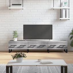 Berkfield Home TV Cabinet Grey Sonoma 150x36x30 cm Engineered Wood - Size: 150 x 36 x 30 cm