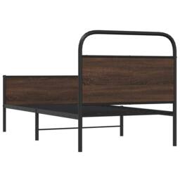 Berkfield Home Bed Frame without Mattress 90x200 cm Brown Oak Engineered Wood - thumbnail 7