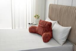 GAVENO CAVAILIA Super Comfy Ribbed Warm Cuddle Cushion in Burnt Orange - thumbnail 5
