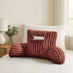 GAVENO CAVAILIA Super Comfy Ribbed Warm Cuddle Cushion in Burnt Orange - thumbnail 1