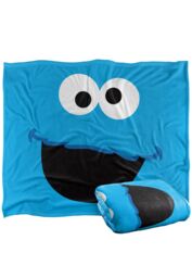 Sesame Street Cookie Monster Face Silky Touch Super Soft Throw Blanket 152 X 127 cm in White - thumbnail 2