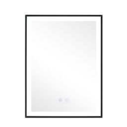 Living and Home Single Door Fog Free LED Bathroom Mirror Cabinet in White - thumbnail 3