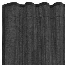Berkfield Home Voile Curtains with Rod Pockets 2 pcs Black - thumbnail 5