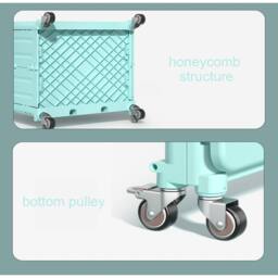 Living and Home 65L Foldable Shopping Trolley with Wheels in Green - thumbnail 8