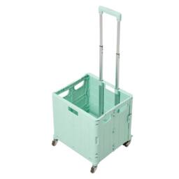 Living and Home 65L Foldable Shopping Trolley with Wheels in Green - thumbnail 3