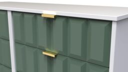 Ready Assembled 2 U Metro 6 Drawer Wide Chest (Ready Assembled) in Green - thumbnail 4