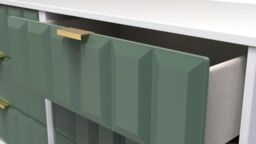 Ready Assembled 2 U Metro 6 Drawer Wide Chest (Ready Assembled) in Green - thumbnail 5