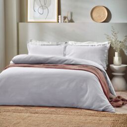 Yard Waffle Textured 100% Cotton Duvet Cover Set in Silver - Size: King