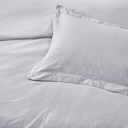 Yard Waffle Textured 100% Cotton Duvet Cover Set in Silver - Size: King - thumbnail 4