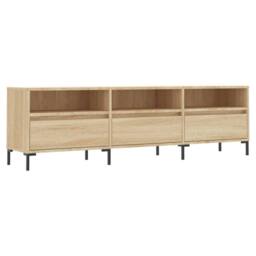 Berkfield Home TV Cabinet Sonoma Oak 150x30x44.5 cm Engineered Wood in Natural - thumbnail 2