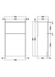 Balterley Floor Standing WC Toilet Unit Only Midnight Blue 500mm - thumbnail 7