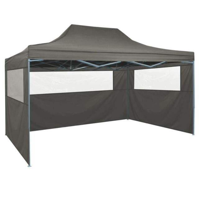 Berkfield Home Foldable Tent with 3 Walls 3x4.5 m Anthracite in Black - image 1