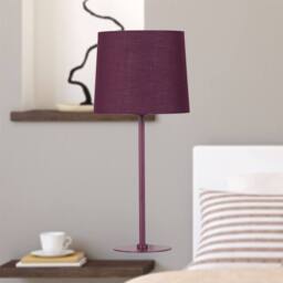 First Choice Lighting Colours - Burgundy 40cm Table Lamp with Fabric Shade - thumbnail 4