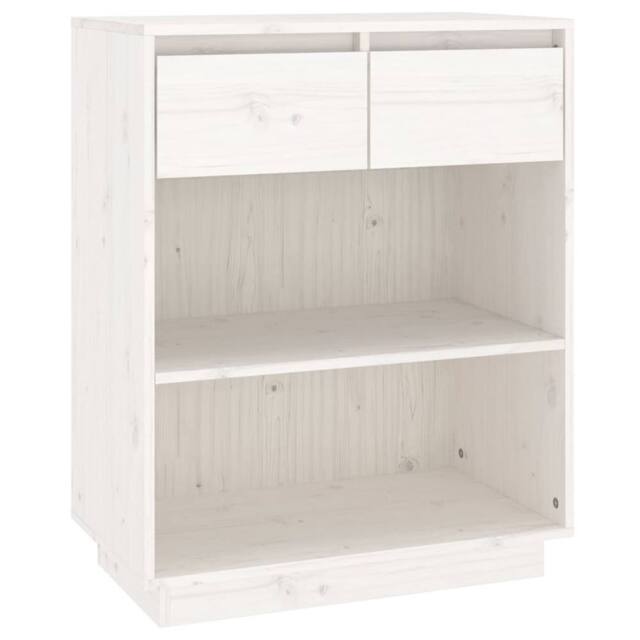 Berkfield Home Console Cabinet White 60x34x75 cm Solid Wood Pine - Size: 60 x 34 x 75 cm - image 1