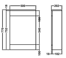 Balterley Slimline WC Unit with Concealed Cistern Gloss White 500mm - thumbnail 7