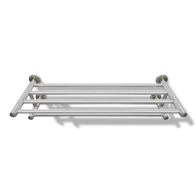 Berkfield Home Stainless Steel Towel Rack 6 Tubes in Silver - image 1