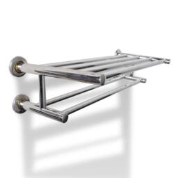 Berkfield Home Stainless Steel Towel Rack 6 Tubes in Silver - thumbnail 3