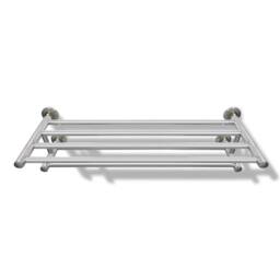Berkfield Home Stainless Steel Towel Rack 6 Tubes in Silver - thumbnail 1