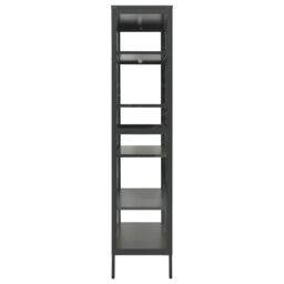 Berkfield Home Display Cabinet Anthracite 90x40x180 cm Steel & Tempered Glass in Black - Size: 90 x 40 x 180 cm - thumbnail 5