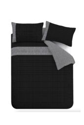 Catherine Lansfield 'Artemis Greek Key' Reversible Duvet Cover Set in Black - Size: King - thumbnail 5
