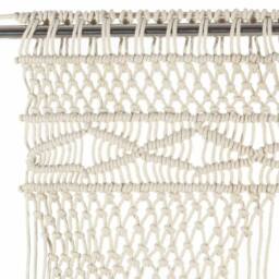 Berkfield Home Macrame Curtain 140x240 cm Cotton in Cream - thumbnail 4