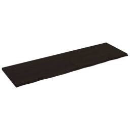 Berkfield Home Table Top Dark Grey 200x60x(2-4) cm Treated Solid Wood Oak - thumbnail 2