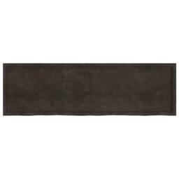 Berkfield Home Table Top Dark Grey 200x60x(2-4) cm Treated Solid Wood Oak - thumbnail 3