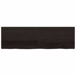 Berkfield Home Table Top Dark Grey 200x60x(2-4) cm Treated Solid Wood Oak
