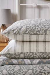 Helena Springfield 'Owls' Cotton Duvet Cover Set in Silver - Size: Single - thumbnail 5