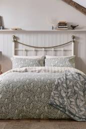 Helena Springfield 'Owls' Cotton Duvet Cover Set in Silver - Size: Single