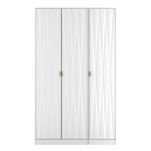 Ready Assembled 2 U Dallas 3 Door Wardrobe (Ready Assembled) in White - Size: Large - image 1
