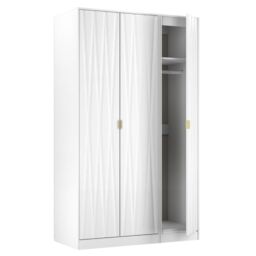 Ready Assembled 2 U Dallas 3 Door Wardrobe (Ready Assembled) in White - Size: Large - thumbnail 6