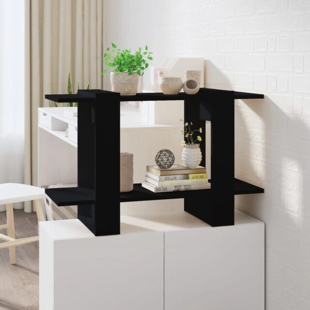 Berkfield Home Book Cabinet/Room Divider Black 80x30x51 cm - Size: 80 x 30 x 51 cm - image 1