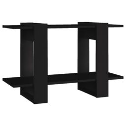 Berkfield Home Book Cabinet/Room Divider Black 80x30x51 cm - Size: 80 x 30 x 51 cm - thumbnail 2
